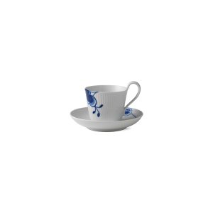 Blue Fluted Mega Kaffeetasse mit hohem Henkel 2-tlg. – Royal Copenhagen