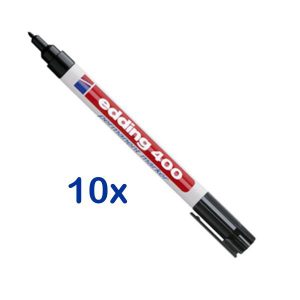 10 Permanentmarker edding 400, Rundspitze, Strichbreite 1,0 mm, versch. Farben