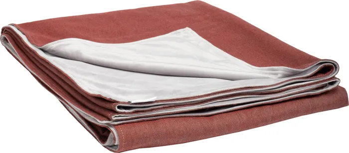 Stern Kuscheldecke rot mit Rückseite hellgrau