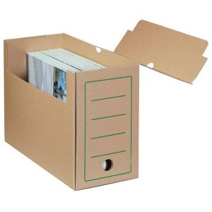 10 Archivboxen Cartonia, 15,0 cm Außenbreite, braun