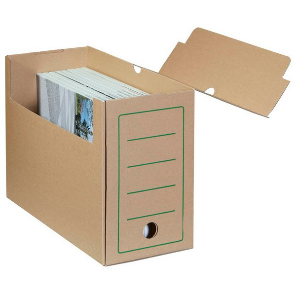 10 Archivboxen Cartonia, 15,0 cm Außenbreite, braun