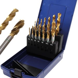 Spiralbohrer & Gewindebohrer-Satz, 14-tlg.