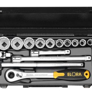 Steckschlüssel-Satz 1/2″, Sechskant, 19-teilig 3/8″-1.1/4″ AF, ELORA-771-LINDAU