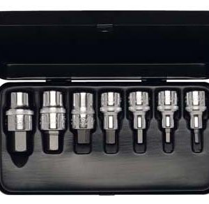 Steckschlüssel-Satz 1/2″, Innen-Sechskant, 9-teilig 4-19 mm, ELORA-770-INM