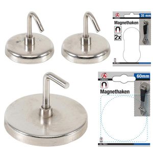 Magnet Haken einzeln oder 2 tlg. Ø 34 mm – Ø 60 mm