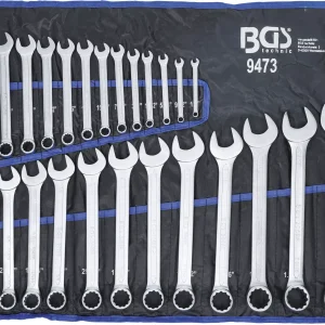 Maul-Ringschlüssel-Satz  Zollgrößen  SW 1/4″ – 1.1/4″  25-tlg.