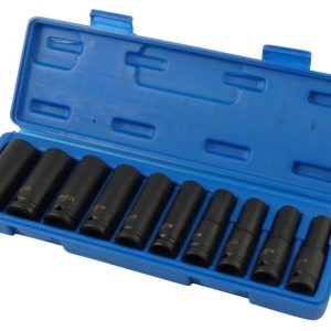 Druckluft Schlagschrauber Einsätze 10tlg. tiefe Ausführung, 1/2 Zoll
