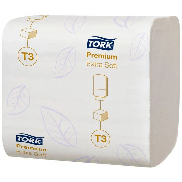 TORK 114276 Einzelblatt-Toilettenpapier T3 Premium Extra Soft 2-lagig