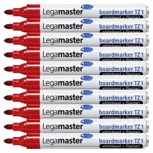 10 Whiteboardmarker Legamaster TZ 1, Rundspitze, Strichbreite 1,5 -3,0 mm, versch. Farben