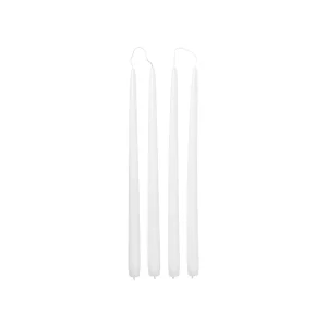 Broste Kerzen-Set Getaucht Smooth Pure White