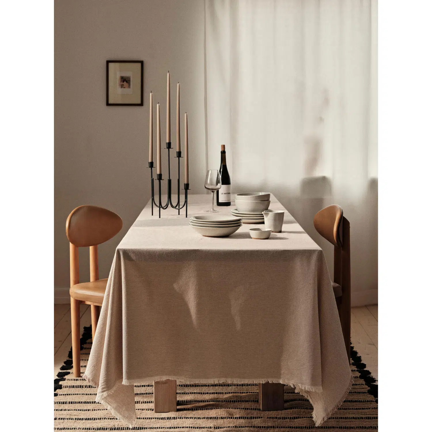 Broste Baumwolltischdecke Elouise Off White L – Bild 3