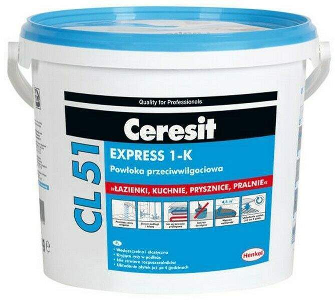 CERESIT CL51 Dichtfolie 1K 5/15KG Wasserdichte flexible 1K Abdichtung – Bild 2