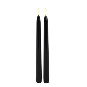 Countryfield Led Gothic Dinner Candle Schwarz 2 Stück 38 cm