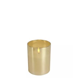 Countryfield Led Candle in Glas Mediun Gold Ø 10 cm