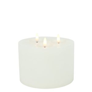 Countryfield Led Stumpfe Candle Rustikal Medium Weiß Ø 15 cm