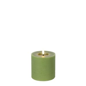 Countryfield Led Stumpfe Candle Rustikal Small Grün Ø 10 cm