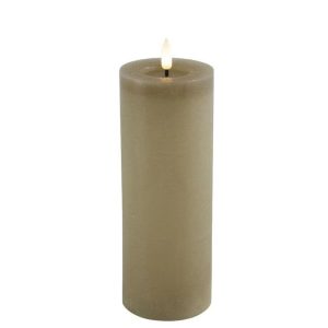 Countryfield Led Stumpenkerze Rustic XL Taupe Ø 7,5 cm