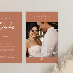 Dankeskarte Boho Terrakotta