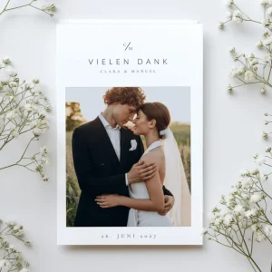 Dankeskarte Monogramm