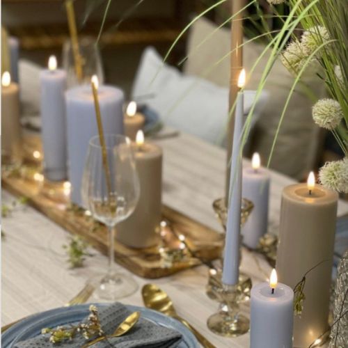 Deluxe Homeart Led-Kerzenstaub Grün 10 x 15 cm Outdoor – Bild 3