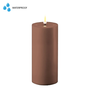 Deluxe Homeart Led Candle Mocca 7,5 x 15 cm Outdoor
