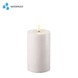Deluxe Homeart Led Candle Weiß 7,5 x 12,5 cm Outdoor