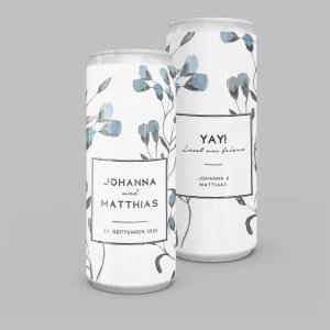 Getränkedosen “Blumen Türkis”