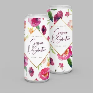 Personalisierbare Dosen Aufkleber “Flower Power” 10er-Set