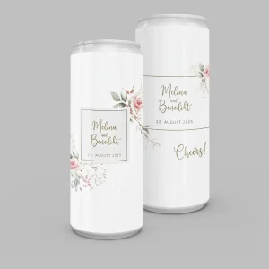 Personalisierbare Dosen Aufkleber “Modern Rose” 10er-Set