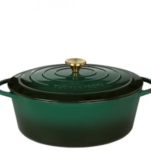 Gussbräter racing green oval 35 cm – Küchenprofi