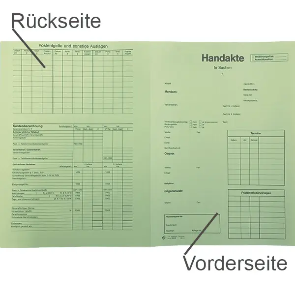 Handaktenbogen, Bücherschreibpapier 80g, versch. Farben – Bild 5