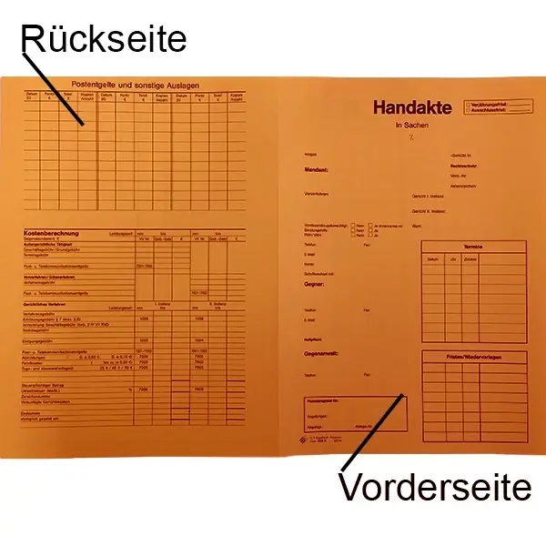 Handaktenbogen, Bücherschreibpapier 80g, versch. Farben – Bild 4