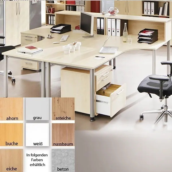 Höhenverstellbarer Schreibtisch, Hammerbacher H-Serie, versch. Größen und Farben – Bild 3