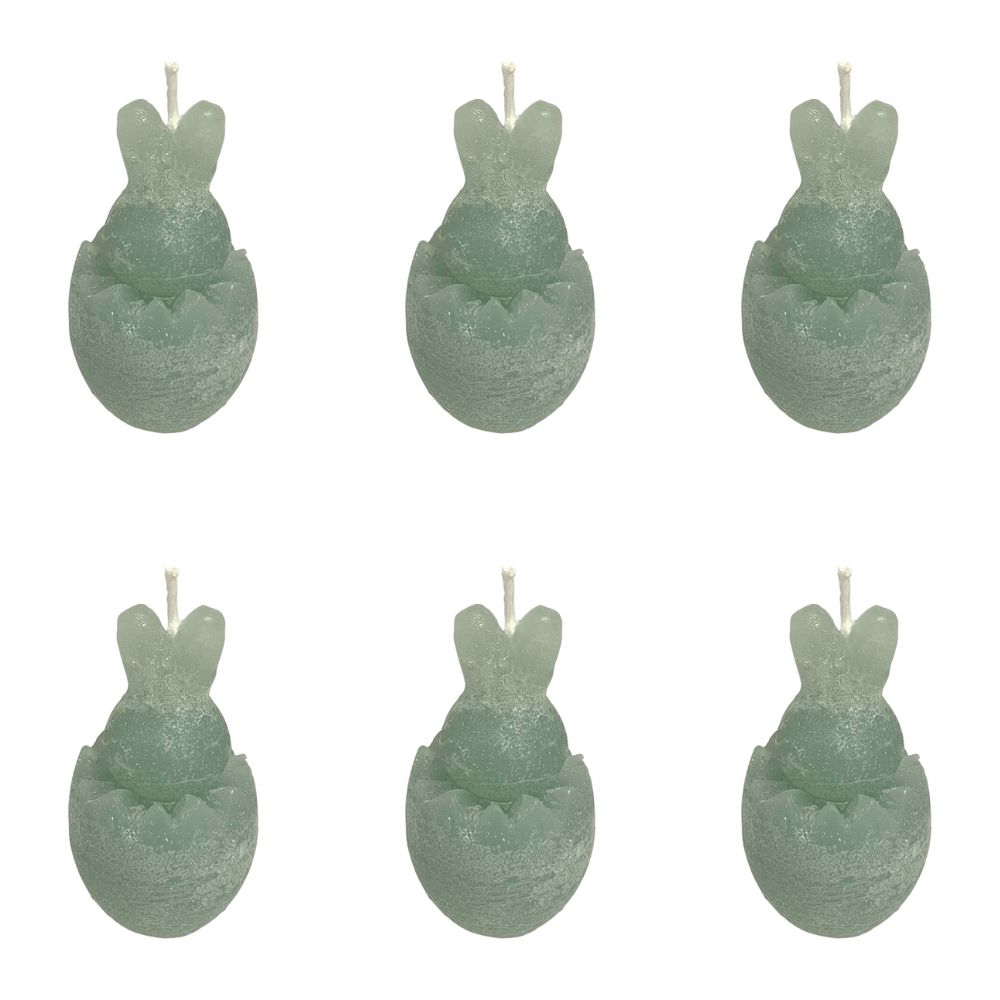 Home Society Osterhase Ei Candle Box 6 Stück Soft Green
