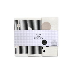 KMK Schwammtuch-Set Shapes Weiß-Beige