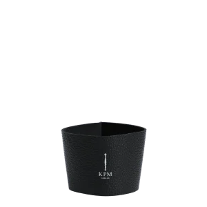 Kurland To-go Becher Ledermanschette schwarz – KPM