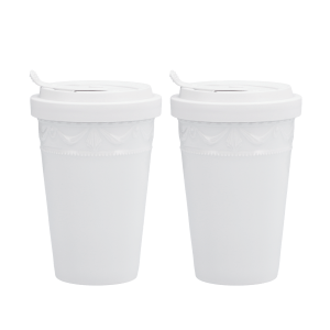 Kurland To-go Becher weiß Duo Set – KPM
