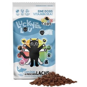 Lucky Lou Geflügel & Lachs – Katzen Trockenfutter