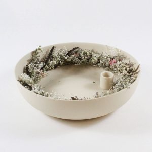 Kranz aus Trockenblumen Weiß M