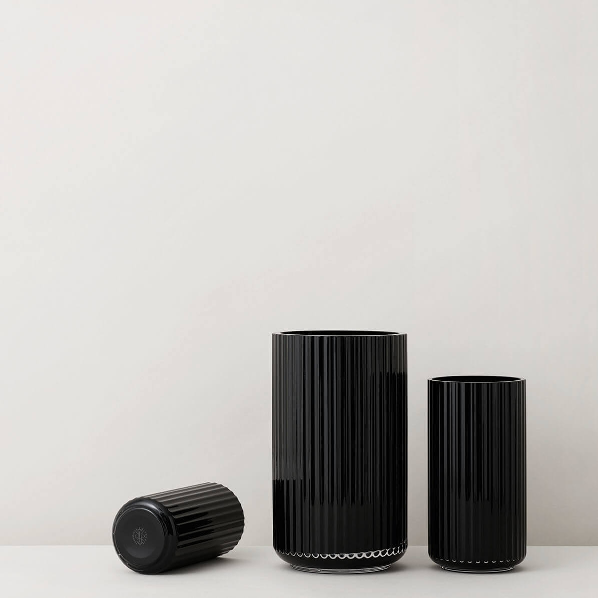 Lyngby Porzellan Vase Schwarz – Bild 3