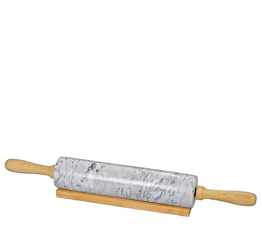 Marmor Teigrolle mit Ablage – Küchenprofi