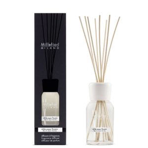 Millefiori Milano Reed Diffuser 250 ml Weiße Papierblumen