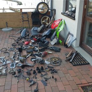 Ersatzteile spare-parts Kawasaki ZX 12R Ninja: 1x Seitenständer sidestand