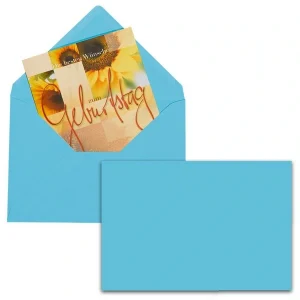 25 tecno Briefumschläge colors DIN B6 ohne Fenster nassklebend versch. Farben