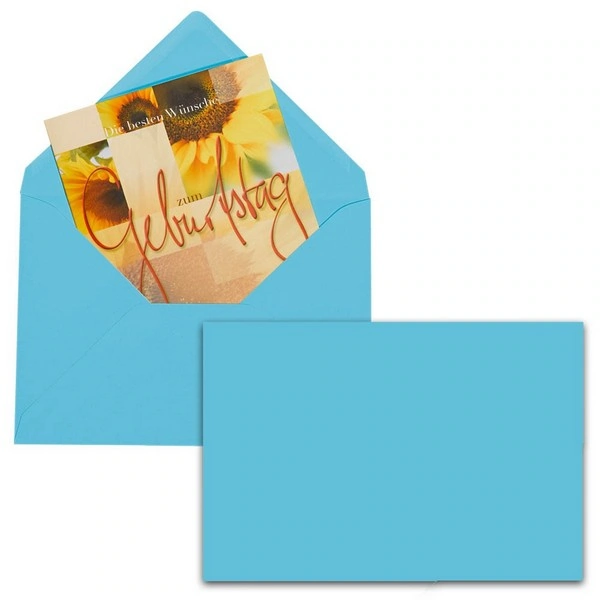 25 tecno Briefumschläge colors DIN B6 ohne Fenster nassklebend versch. Farben