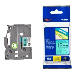 brother TZe-731 Schriftband schwarz auf grün 12 mm