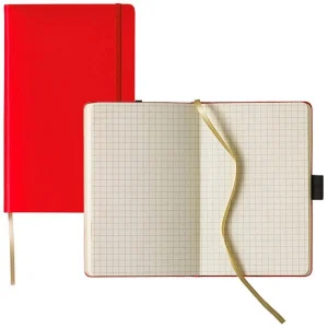 Notizbuch Lediberg A5 Hardcover, kariert, 240 Blatt, versch. Farben