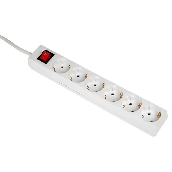 hama 6-fach Steckdosenleiste mit Schalter 5,0 m, versch. Farben