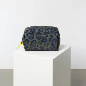 VIVI MARI Padded Toiletry Bag Leo Splashes Navy/Olive S