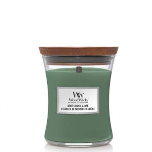 WoodWick Medium Candle Mint Leaves & Eiche